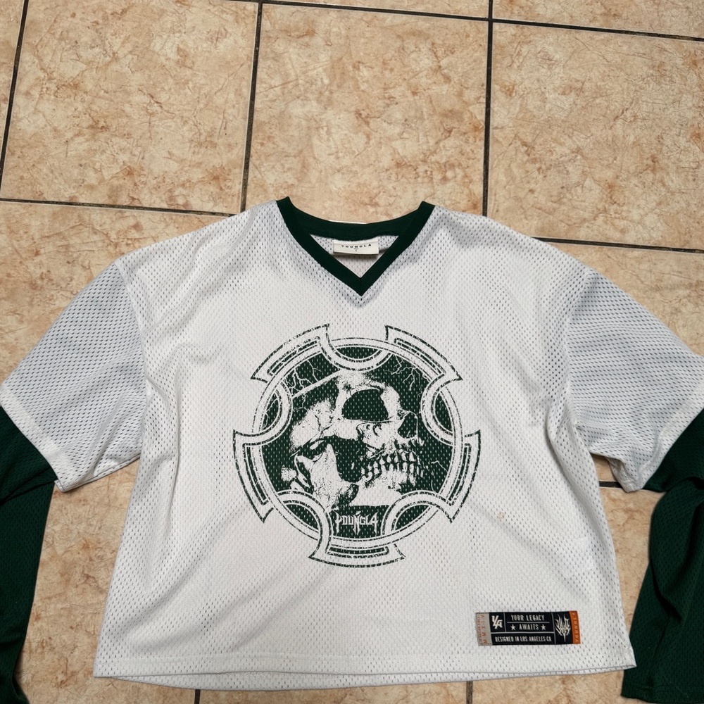 YoungLA White and Green Jersey